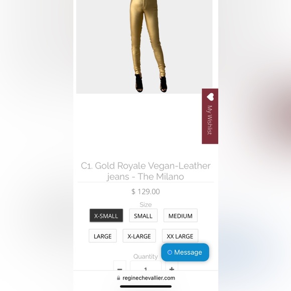 REGINE CHEVALIER GOLD/ S/ WORN ONCE🤍 Vegan🤍 - Picture 5 of 5